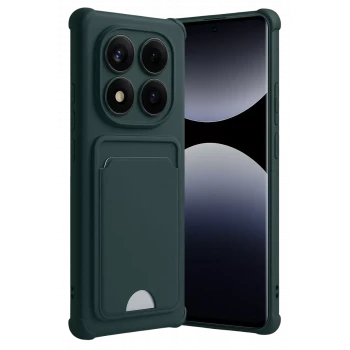 Newface Xiaomi Redmi Note 14 Pro Plus Kelvin Kartvizitli Silikon - Koyu Yeşil