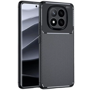 Newface Xiaomi Redmi Note 14 Pro Plus Kılıf Auto Focus Karbon Kapak - Siyah