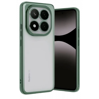 Newface Xiaomi Redmi Note 14 Pro Plus Kılıf Razer Lensli Silikon - Yeşil