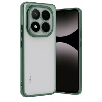 Newface Xiaomi Redmi Note 14 Pro Plus Kılıf Razer Lensli Silikon - Yeşil