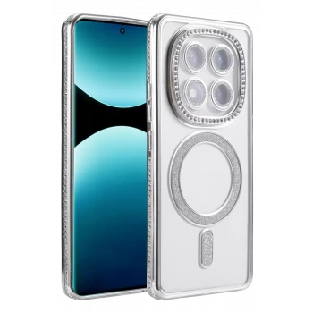 Newface Xiaomi Redmi Note 15 4G Joke Simli Magneticsafe Kılıf - Gümüş