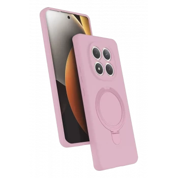 Newface Xiaomi Redmi Note 15 4G Regal Magsafe Standlı Kapak - Açık Pembe