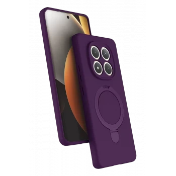 Newface Xiaomi Redmi Note 15 4G Regal Magsafe Standlı Kapak - Derin Mor