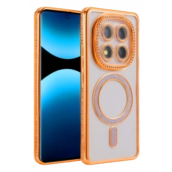 Newface Xiaomi Redmi Note 15 Pro 5G Joke Simli Magneticsafe Kılıf - Turuncu