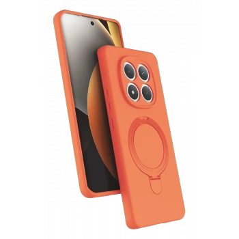 Newface Xiaomi Redmi Note 15 Pro 5G Regal Magsafe Standlı Kapak - Turuncu