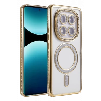 Newface Xiaomi Redmi Note 15 Pro Plus 5G Joke Simli Magneticsafe Kılıf - Gold