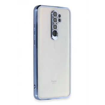 Newface Xiaomi Redmi Note 8 Pro Kılıf Razer Lensli Silikon - Açık Mavi
