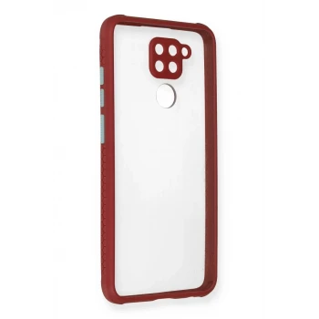 Newface Xiaomi Redmi Note 9 Kılıf Miami Şeffaf Silikon - Fuşya