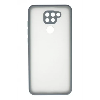 Newface Xiaomi Redmi Note 9 Kılıf Montreal Silikon Kapak - Gri