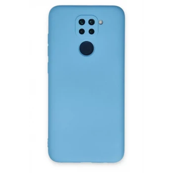 Newface Xiaomi Redmi Note 9 Kılıf Nano içi Kadife Silikon - Mavi
