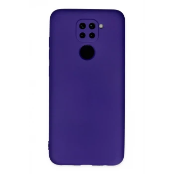 Newface Xiaomi Redmi Note 9 Kılıf Nano içi Kadife Silikon - Mor