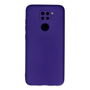 Newface Xiaomi Redmi Note 9 Kılıf Nano içi Kadife Silikon - Mor