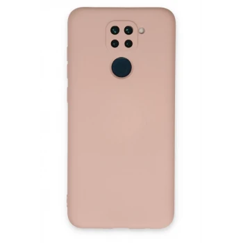 Newface Xiaomi Redmi Note 9 Kılıf Nano içi Kadife Silikon - Pudra