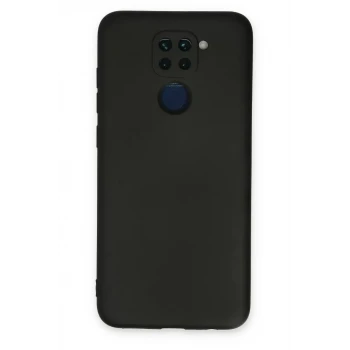 Newface Xiaomi Redmi Note 9 Kılıf Nano içi Kadife Silikon - Siyah