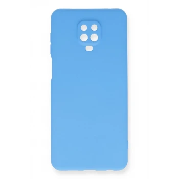 Newface Xiaomi Redmi Note 9 Pro Kılıf Nano içi Kadife Silikon - Mavi