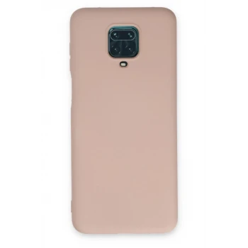 Newface Xiaomi Redmi Note 9 Pro Kılıf Nano içi Kadife Silikon - Pudra
