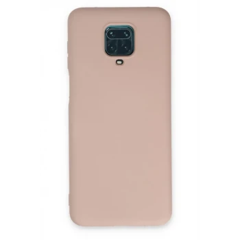 Newface Xiaomi Redmi Note 9 Pro Kılıf Nano içi Kadife Silikon - Pudra