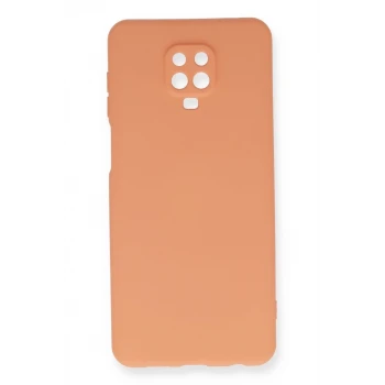 Newface Xiaomi Redmi Note 9 Pro Kılıf Nano içi Kadife Silikon - Turuncu