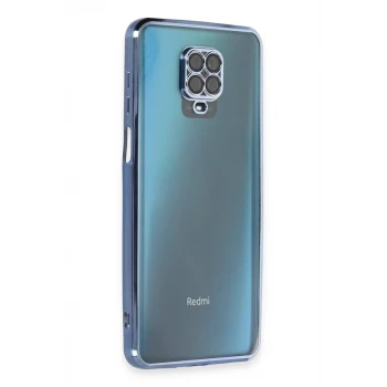 Newface Xiaomi Redmi Note 9 Pro Kılıf Razer Lensli Silikon - Açık Mavi