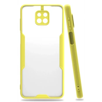 Newface Xiaomi Redmi Note 9S Kılıf Platin Silikon - Sarı