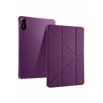 Newface Xiaomi Redmi Pad 2 Kalemlikli Mars Tablet Kılıfı - Mürdüm