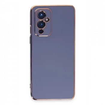 One Plus 9 Kılıf Volet Silikon - Mavi