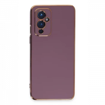 One Plus 9 Kılıf Volet Silikon - Mor