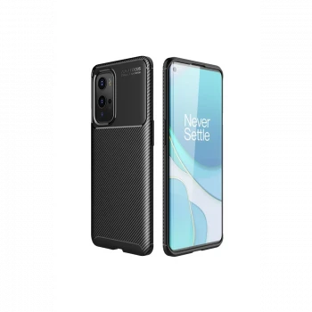 One Plus 9 Pro Kılıf Auto Focus Karbon Kapak - Siyah