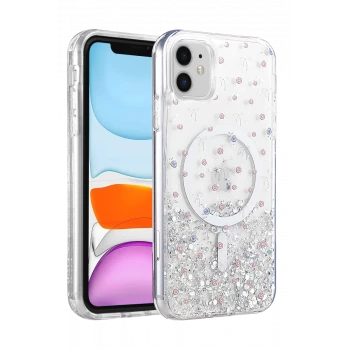 Onegif Apple iPhone 11 Misk Simli Magsafe Kapak - Desen 1