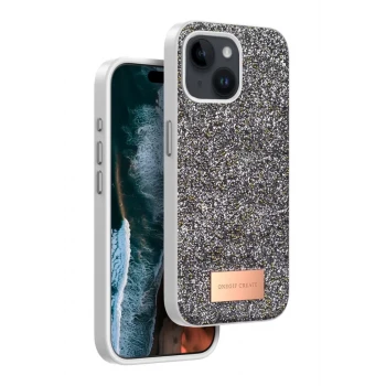 Onegif Apple iPhone 14 Bright Simli Kapak - Gümüş