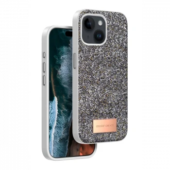 Onegif Apple iPhone 14 Bright Simli Kapak - Gümüş