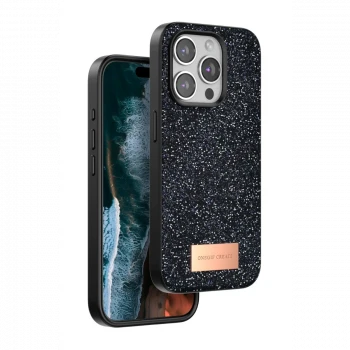 Onegif Apple iPhone 14 Pro Bright Simli Kapak - Siyah