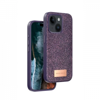 Onegif Apple iPhone 15 Bright Simli Kapak - Derin Mor