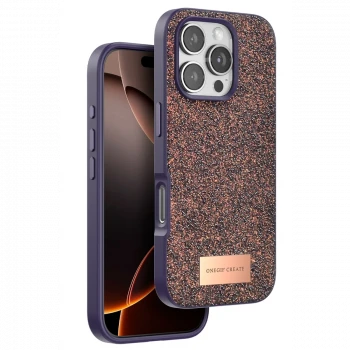 Onegif Apple iPhone 16 Pro Max Bright Simli Kapak - Derin Mor