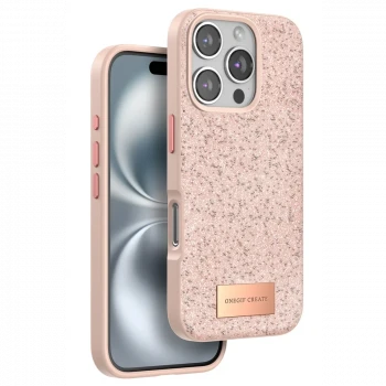 Onegif Apple iPhone 16 Pro Max Bright Simli Kapak - Pembe