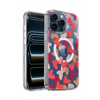 Onegif Apple iPhone 16 Pro Max Desina Magsafe Kapak - Desen 6