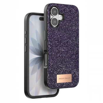 Onegif Apple iPhone 17 Bright Simli Kapak - Derin Mor