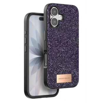 Onegif Apple iPhone 17 Bright Simli Kapak - Derin Mor
