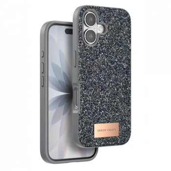 Onegif Apple iPhone 17 Bright Simli Kapak - Gümüş