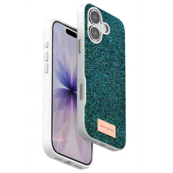 Onegif Apple iPhone 17 Bright Simli Kapak - Koyu Yeşil