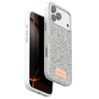 Onegif Apple iPhone 17 Pro Bright Simli Kapak - Beyaz