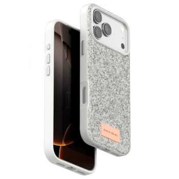 Onegif Apple iPhone 17 Pro Bright Simli Kapak - Beyaz