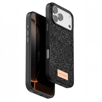Onegif Apple iPhone 17 Pro Max Bright Simli Kapak - Siyah