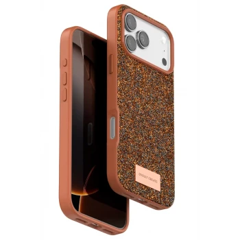 Onegif Apple iPhone 17 Pro Max Bright Simli Kapak - Turuncu