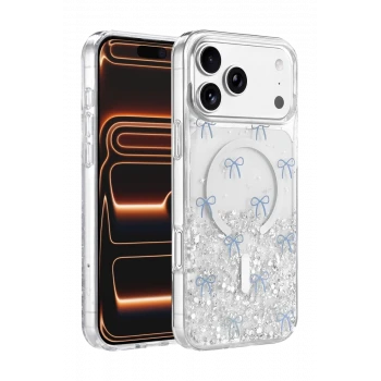 Onegif Apple iPhone 17 Pro Misk Simli Magsafe Kapak - Desen 3
