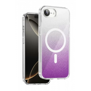 Onegif Apple iPhone 17E Sora Simli Magsafe Kapak - Mor