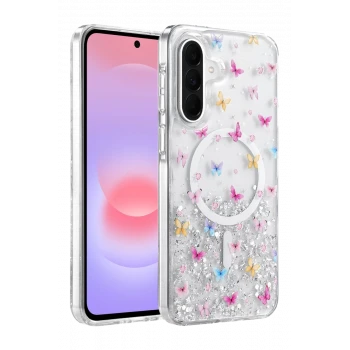 Onegif Samsung Galaxy A37 5G Misk Simli Magsafe Kapak - Desen 4