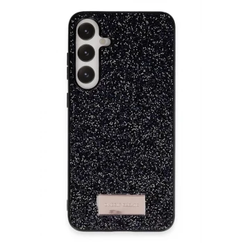 Onegif Samsung Galaxy A55 5G Bright Simli Kapak - Siyah