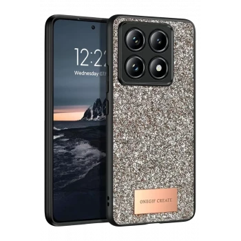Onegif Xiaomi Mi 14T Pro Bright Simli Kapak - Gold