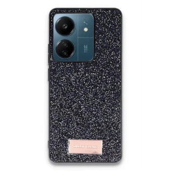 Onegif Xiaomi Redmi 13C Bright Simli Kapak - Siyah